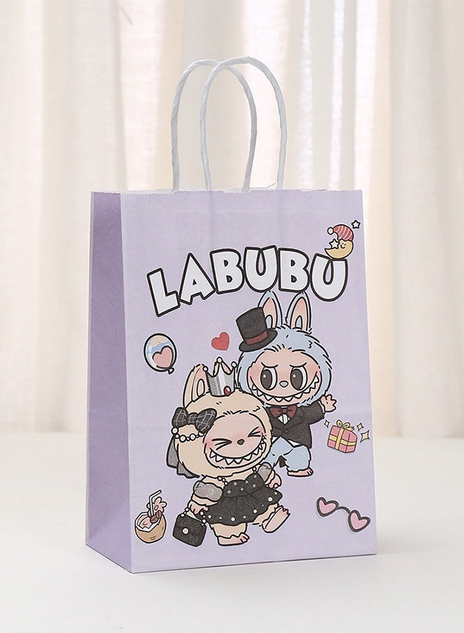 LABUBU Party Favor Bag - 4 Adorable Designs, Kawaii Gift Bags for Candy, Kids Birthday & Eid Gifts, Premium Party Supplies (Pack of 8) - Image 4