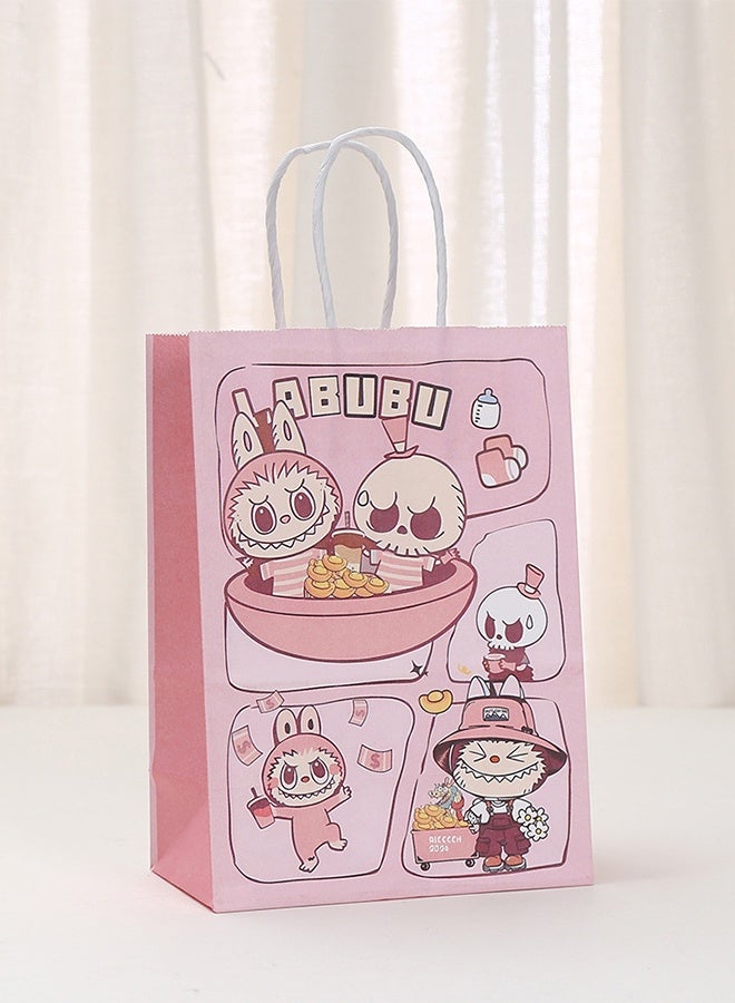 LABUBU Party Favor Bag - 4 Adorable Designs, Kawaii Gift Bags for Candy, Kids Birthday & Eid Gifts, Premium Party Supplies (Pack of 8) - Image 5