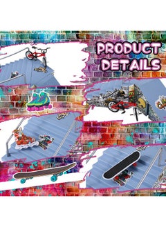 Civaner Civaner Fingerboard Skatepark Set 24 Pcs Mini Finger Toy with Finger Skateboards Ramp, Finger Bikes, Finger Scooter, Finger Skates for Skate Lovers Gift  - Image 3