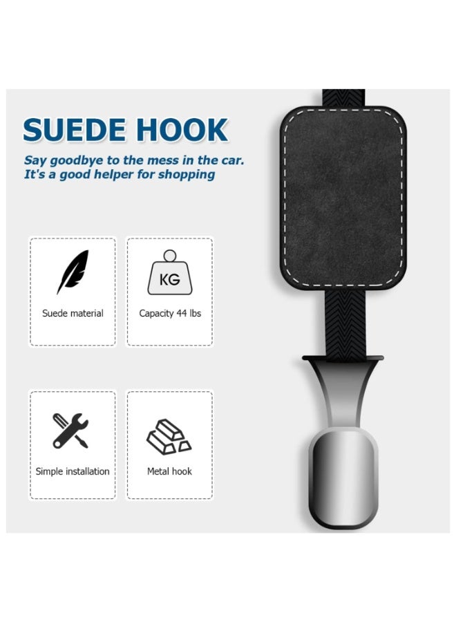 7Cylinder Suede Car Seat Headrest Organizer Hook, 2 Pcs. - Image 2
