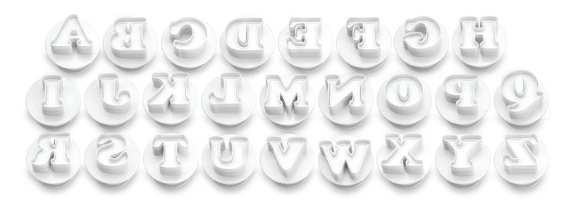 أتيكو Ateco 5870 Alphabet Fondant Clutter and Easser 26 قطعة مجموعة أبيض - Image 2