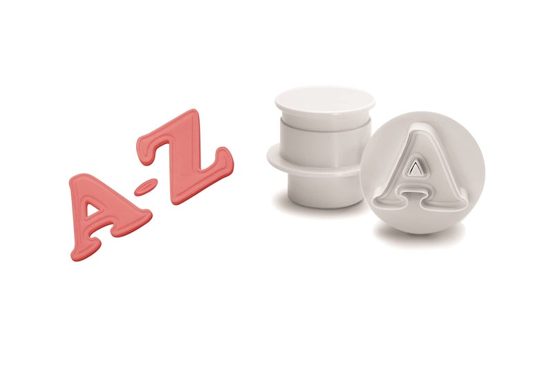 أتيكو Ateco 5870 Alphabet Fondant Clutter and Easser 26 قطعة مجموعة أبيض - Image 3