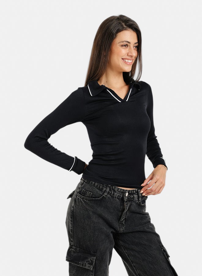 Carina V-Collared Neck Top - Image 2