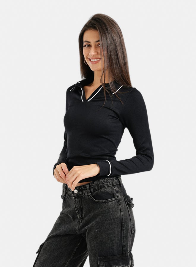 Carina V-Collared Neck Top - Image 3