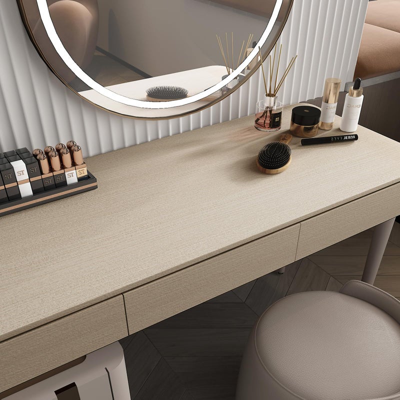 Boobest Cream Wood Grain Contact Paper Peel and Stick Wood Wallpaper Waterproof Removable Natural Wood Contact Paper for Countertops Cabinets Desk Table Door Dresser Vinyl Furniture Warp 15.74"x118" - Image 2