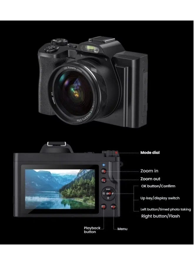 General - 56 million pixel home 4K selfie card HD ordinary digital camera - Image 1