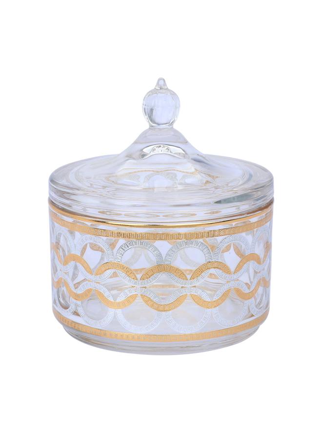 السيف  طقم تقديم الشاي والقهوة 26 قطعة بنقشة ذهبية شفافة - Image 2