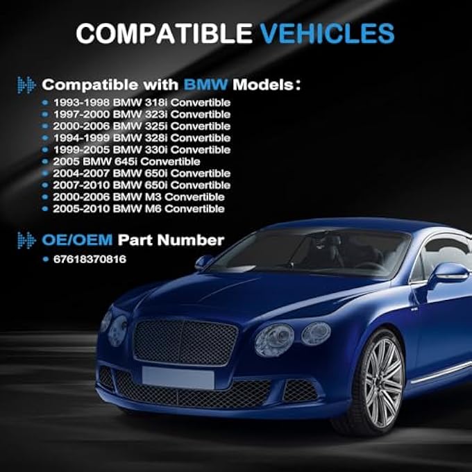 rayihni 67618370816 مجموعة إصلاح تروس محرك قفل السقف القابل للتحويل بديل لسيارات بي إم دبليو E36 E46 E64 318i 323i 325i 328i 330i 645i 650i M3 M6 - Image 3