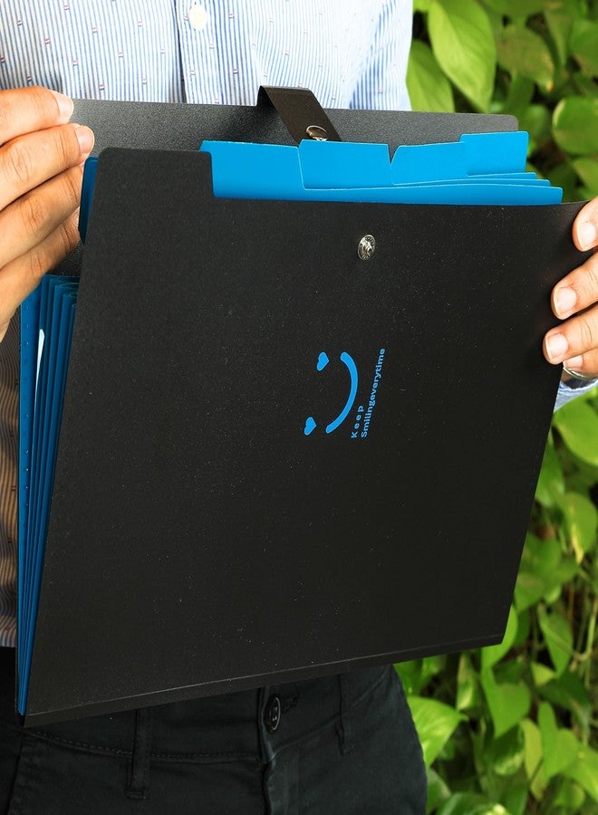 اس بي اس مجلد ملفات قابل للتوسيع بخمسة جيوب من SPS بتصميم مبتسم - يناسب منظم المستندات بحجم A4 وحجم الرسائل، مجلدات ملفات قابلة للطي، حامل ملفات للاستخدام في المكتب والمدرسة والمنزل (عبوة من 4 قطع) - Image 4