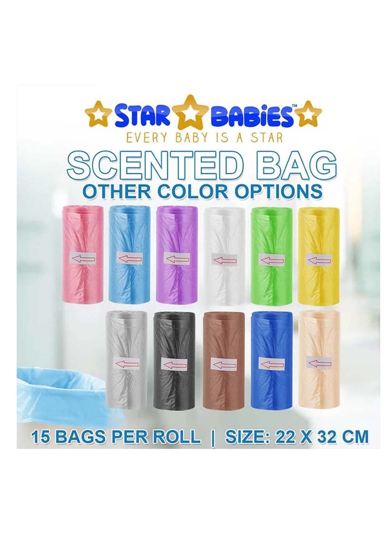 STAR BABiES Star Babies Disposable Combo pack (Changing Mat 8pcs, Bibs 8pcs, Scented Bag w/dispenser)-White  - Image 5