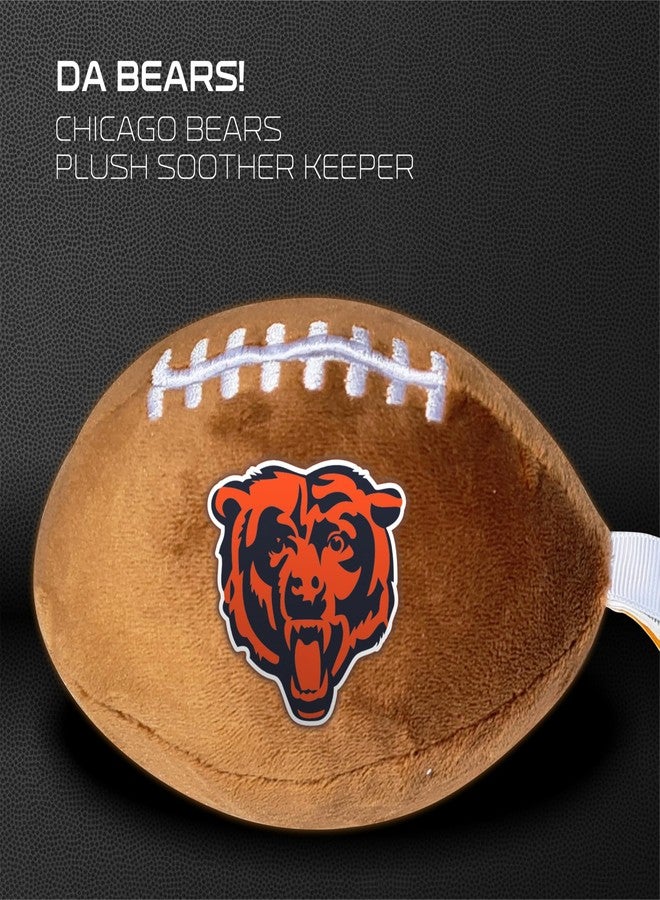 Smilo Chicago Bears Plush Football Pacifier Holder by Smilo - Officially Licensed NFL Soother Holder - Soft Plush Toy and Dummy Holder - Fits Any Pacifier - Stroller Accessory & Newborn Essential - Image 5