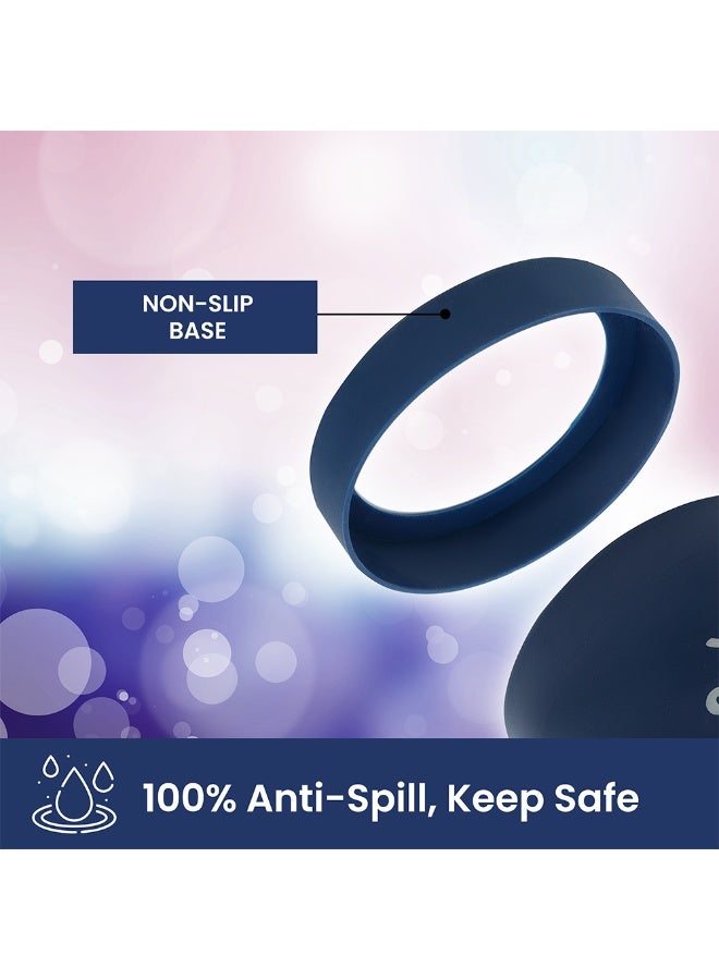 Bamboo Bark 1000 ML Insulated Water Bottle with Sipper Lid – Stainless Steel Double Wall Vacuum Flask for Hot & Cold Water Leak-Proof, Reusable Sports Thermos Bottle - (Deep Navy) - Image 5