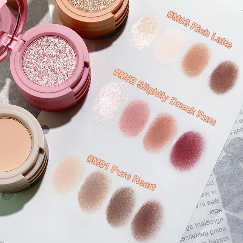 Erinde لوحة ظلال عيون إيريندي 4 ألوان، رباعي غير لامع، عالي الصبغة، طويل الأمد، قابل للدمج بشكل فائق، ألوان غنية بملمس مخملي مع مرآة، رائعة للسفر M03# - Image 5