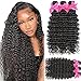 Aatifa Lace Rosa 9A Brazilian Virgin Hair Deep Wave 3 Bundles 100% Unprocessed Natural Color Can Be Dyed and Bleached, (24/26/28 Inch) - Image 2