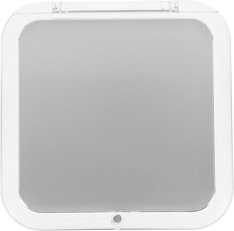 Foldable Small Compact Mirror 10x Magnification Portable Square Makeup Mirror for Travel and Purse Use Gray - Image 1
