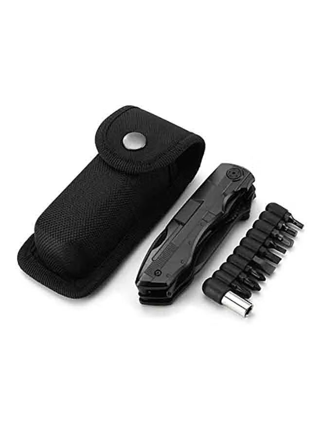 Multifunctional folding knife with pliers and screwdriver function, black - Image 2