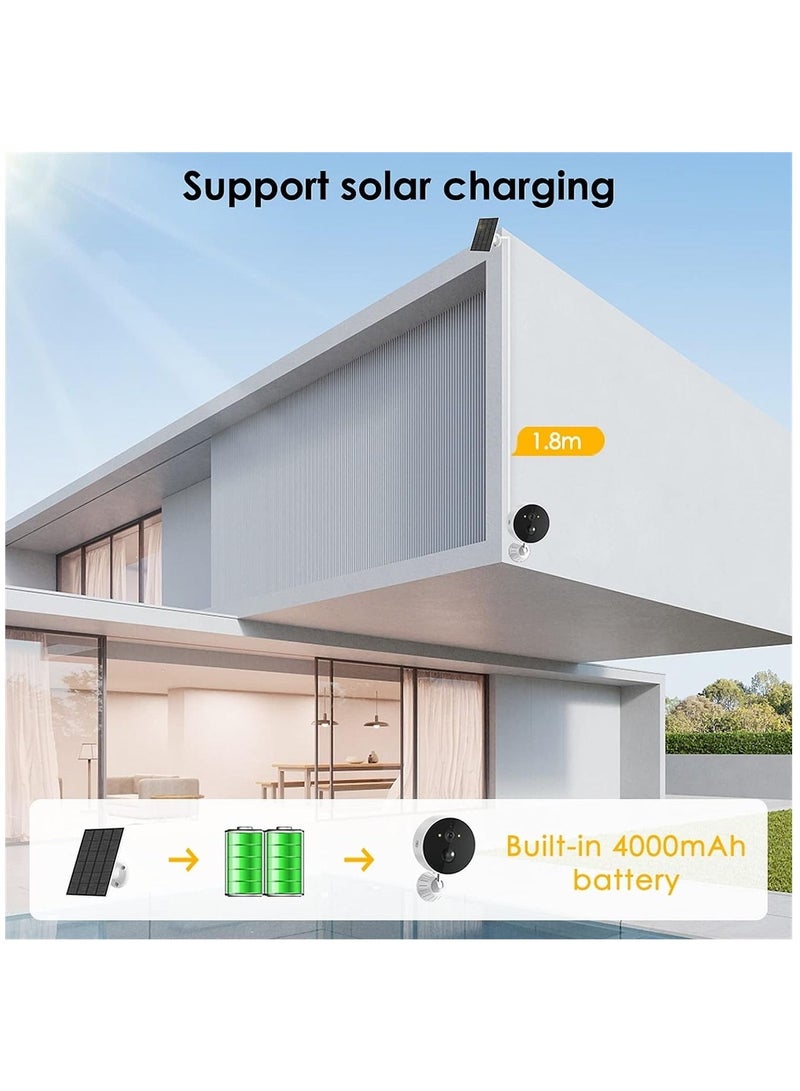 Generic Security Camera WiFi Solar Camera Outdoor Human Detection Security IP Camera Solar Panel Recharge Battery CCTV Video Surveillance Cameras Night Vision  - Image 4