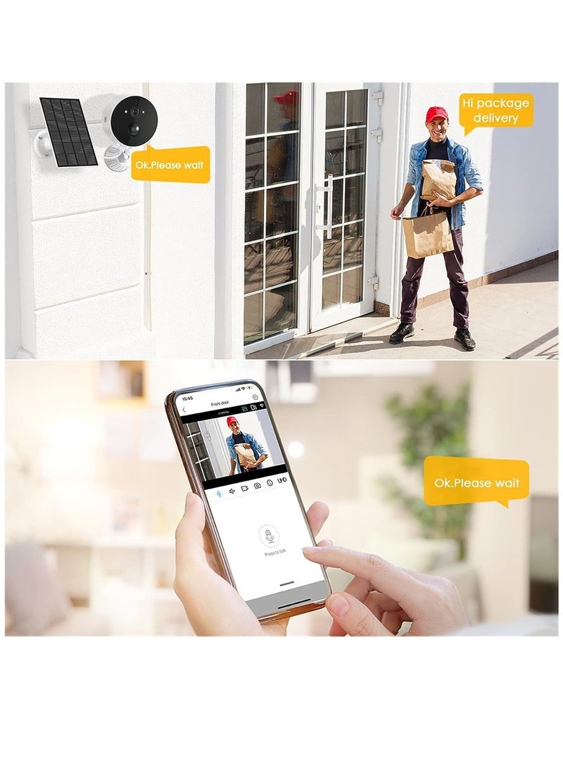 Generic Security Camera WiFi Solar Camera Outdoor Human Detection Security IP Camera Solar Panel Recharge Battery CCTV Video Surveillance Cameras Night Vision  - Image 5