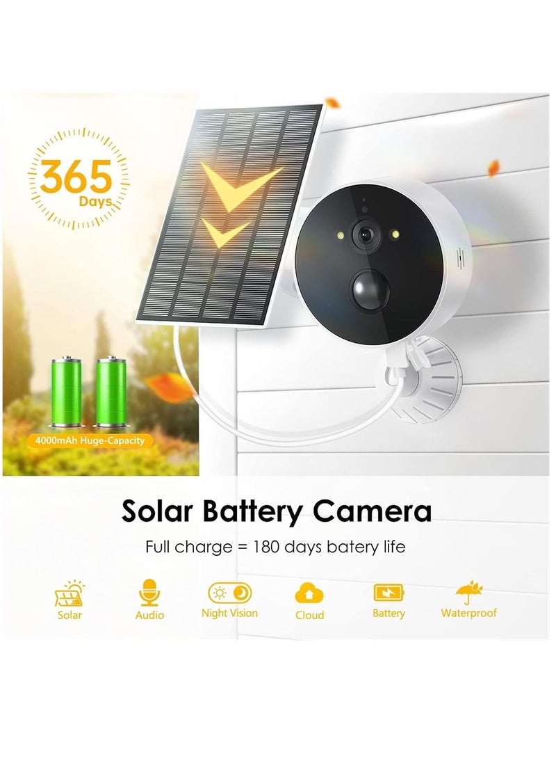 Generic Security Camera WiFi Solar Camera Outdoor Human Detection Security IP Camera Solar Panel Recharge Battery CCTV Video Surveillance Cameras Night Vision  - Image 2