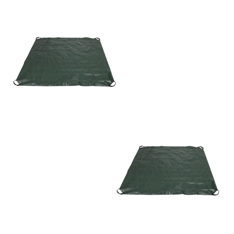 2pcs Leaf Collection Bag with Handles Yard Garden Cleanup Leaf Bag Heavy Duty Reusable Tarp Bag for Lawn Debris and - Image 1