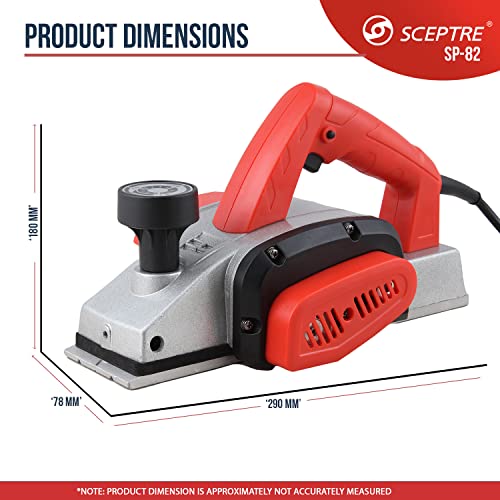 SCEPTRE SP-82 Electric Hand Planer 750W | 82mm Blade Width | 16000 RPM Heavy Duty Corded Wood Planer | Ergonomic Grip, Dust Exhaust, Heat Dissipation | Woodworking Tool (220V) - Image 4
