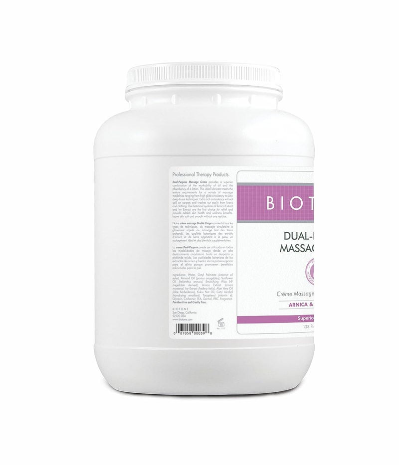 Biotone Dual-Purpose Massage Crème with Arnica and Ivy Extracts, Pure Ingredients, Effortless Glide, Luxurious Feel, More Workability, Less Reapplications - Image 2