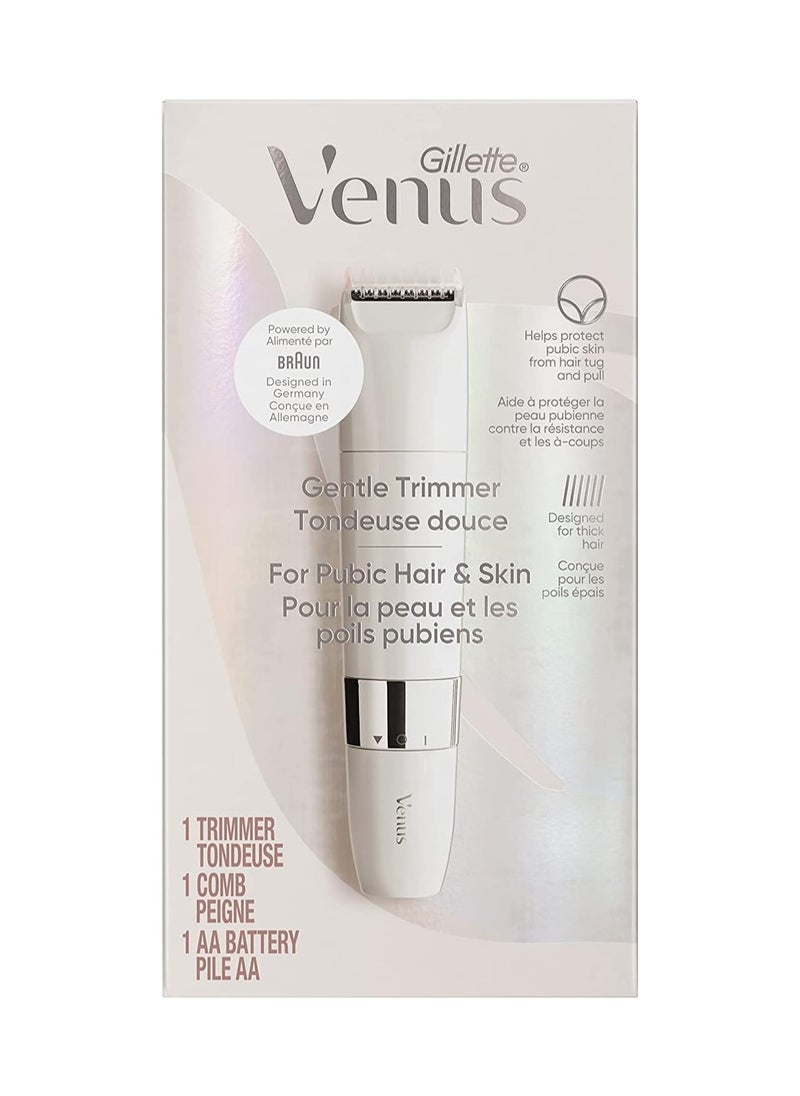 Gillette - Gillette Venus for Bikini Pubic Hair and Skin, Gentle Electric Razor Bikini Trimmer, Includes 1 Womens Trimmer, 1 Comb, 1 AA Battery for Intimate Grooming - Image 1