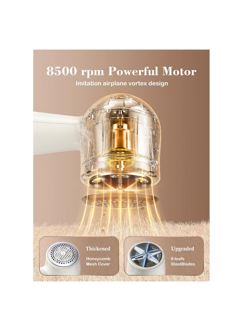 SOLARAE Electric Fabric Shaver, with 3-Speeds Rechargeable Lint Shaver, with Free Extra Blade Led Digital Display Lint Remover, Quickly Remove Lint Balls, Fuzz, Bobbles from Clothes, Couch and Carpet, Clothes - Image 3