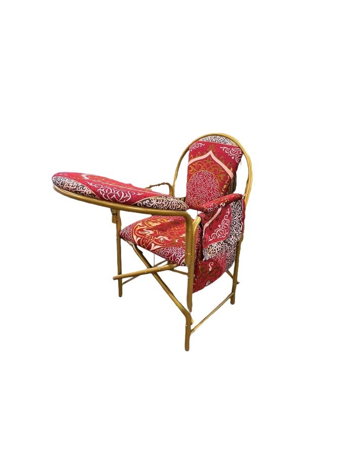 REBENUO Prayer chair suitable for the elderly Comfortable to sit and recite the Holy Quran for long periods Foldable lightweight and easy to carry Suitable size and elegant shape Red color - Image 1