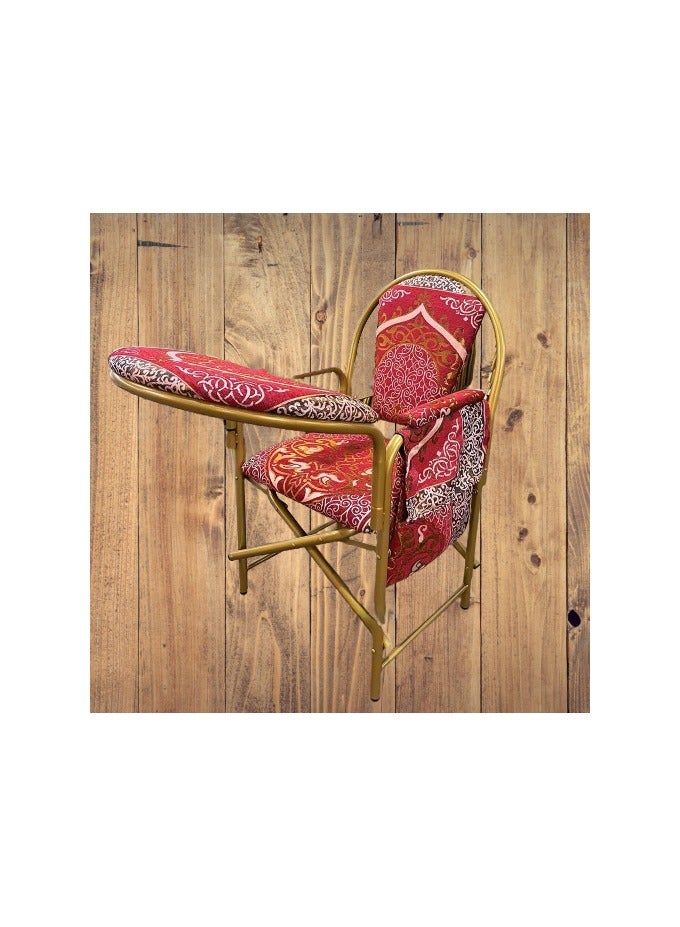REBENUO Prayer chair suitable for the elderly Comfortable to sit and recite the Holy Quran for long periods Foldable lightweight and easy to carry Suitable size and elegant shape Red color - Image 2