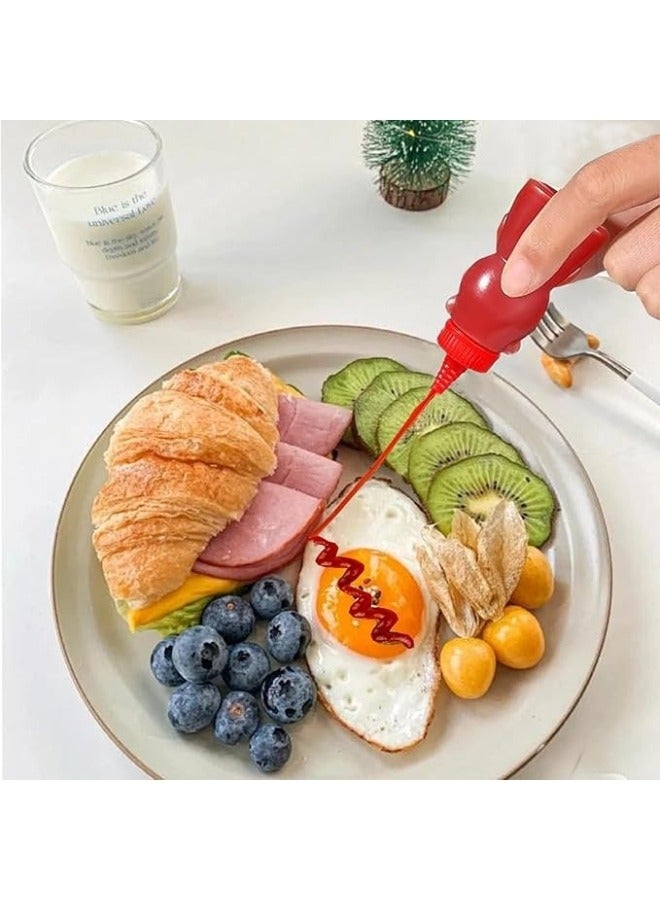 10pcs Mini Bear Shape Sauce Bottles 25ml