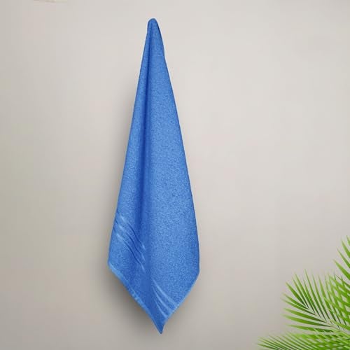 MYTRIDENT Bath Towel | Comfort Living | Quick Drying | Travel Friendly | for Men/Women | 1 Piece Large Size | 100% Cotton 400 GSM | 70 x 140 cms - Ocean Blue - Image 5