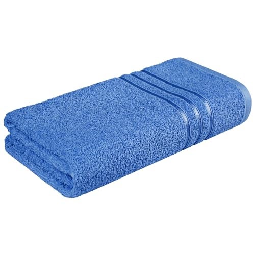 MYTRIDENT Bath Towel | Comfort Living | Quick Drying | Travel Friendly | for Men/Women | 1 Piece Large Size | 100% Cotton 400 GSM | 70 x 140 cms - Ocean Blue - Image 1