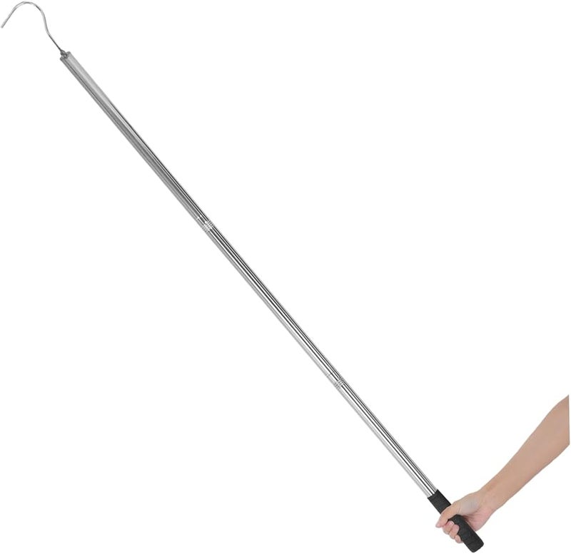 Tehaux Stainless Steel Attic Ladder Pull Down Kit with Aluminum Handle and Hook - Image 5