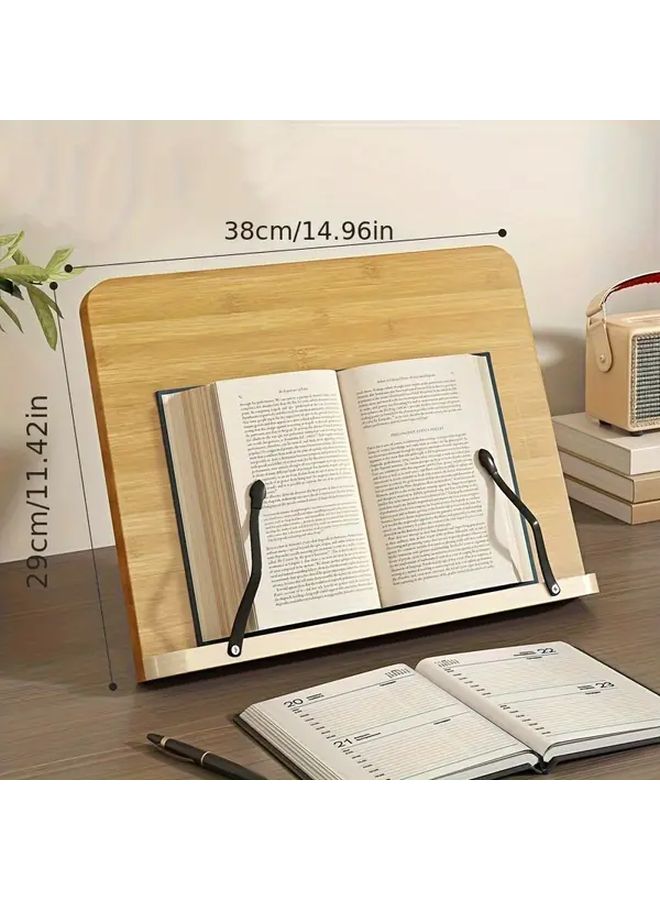 رف كتب خشبي صغير للقراءة، حامل كتب متعدد الوظائف قابل للقلب، قاعدة للكمبيوتر - Image 2