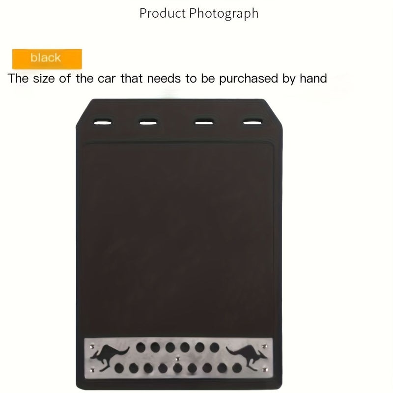 مشابك واقية للطين للسيارة العالمية من إيفا البلاستيكية السوداء المقاومة للحرارة العالية - Image 2