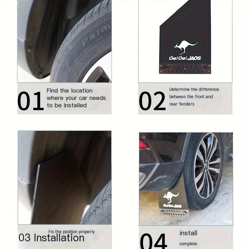 مشابك واقية للطين للسيارة العالمية من إيفا البلاستيكية السوداء المقاومة للحرارة العالية - Image 4