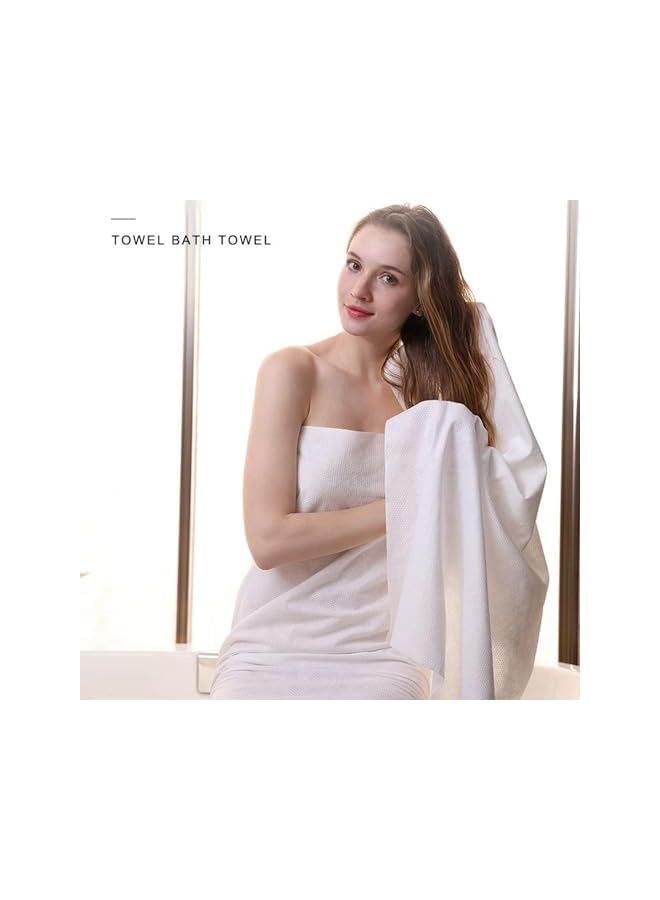 The Bros 10 sets Disposable Bath Towels,Travel Disposable Towels Set, Body Towels,Bath Towels for Hotel bathroom Beach Swimming Camping,Soft Absorbent Pure Cotton,70x140cm 28 * 60cm - Image 5