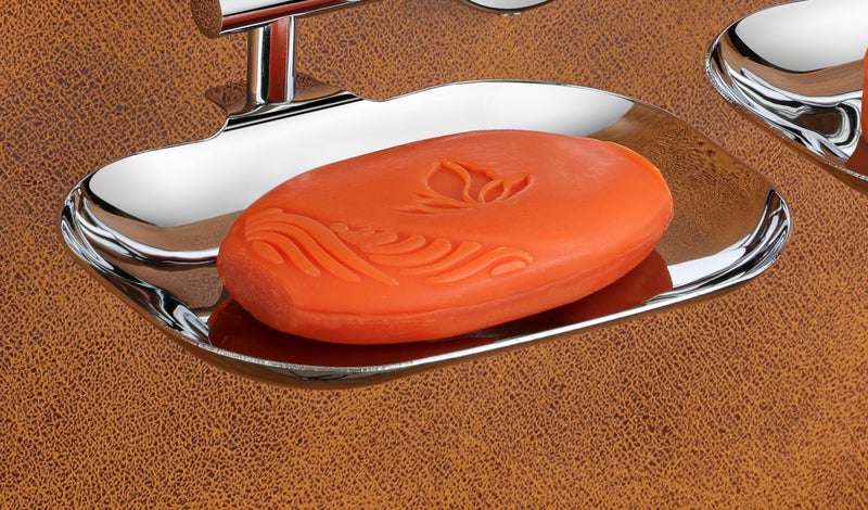 iSTAR Stainless Steel Square Shape Double Soap Dish l Soap Case I Soap Holder I Soap Stand Corrosion Free Double Soap Holder with Chrome Finish (Silver, Pack of 1) - Image 5