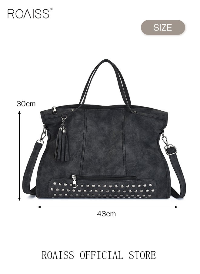 Women's Retro Tote Bag Matte Shoulder Bag Fashion Trend Large Capacity PU Portable Bag Elegant Lady Bag - pzsku/ZF4B5D1A615ECFD145674Z/45/_/1705729041/224562ef-e44c-4a7b-a3a6-56dc9ea19ffa