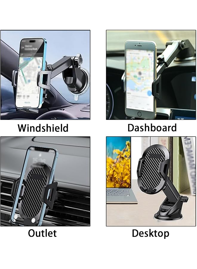 Car Phone Holder Mount - Secure & Versatile Design For Dashboard, Windshield & Air Vent. Enhanced Stability For Bumpy Roads. Hands-Free Convenience While Driving. - Image 2