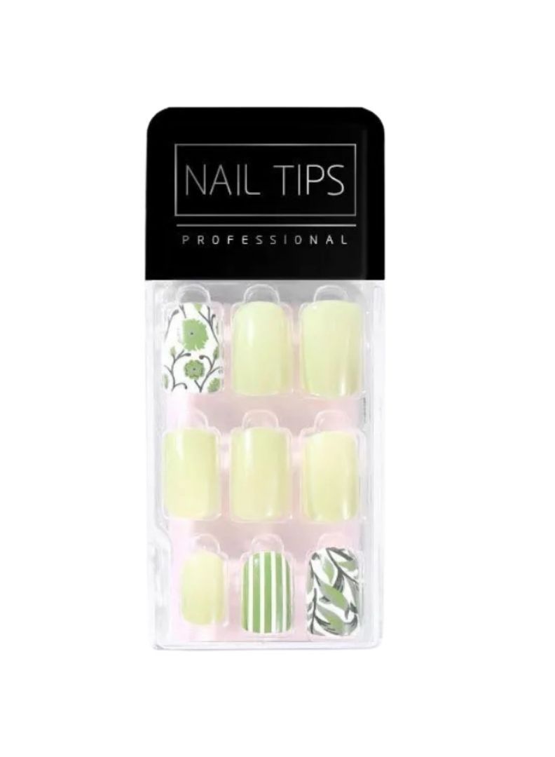 PureFit Technology Press-On Manicure Gel Nail Kit, Short Length, Polish-Free, Includes Prep Pad, Mini File, Cuticle Stick - Image 1