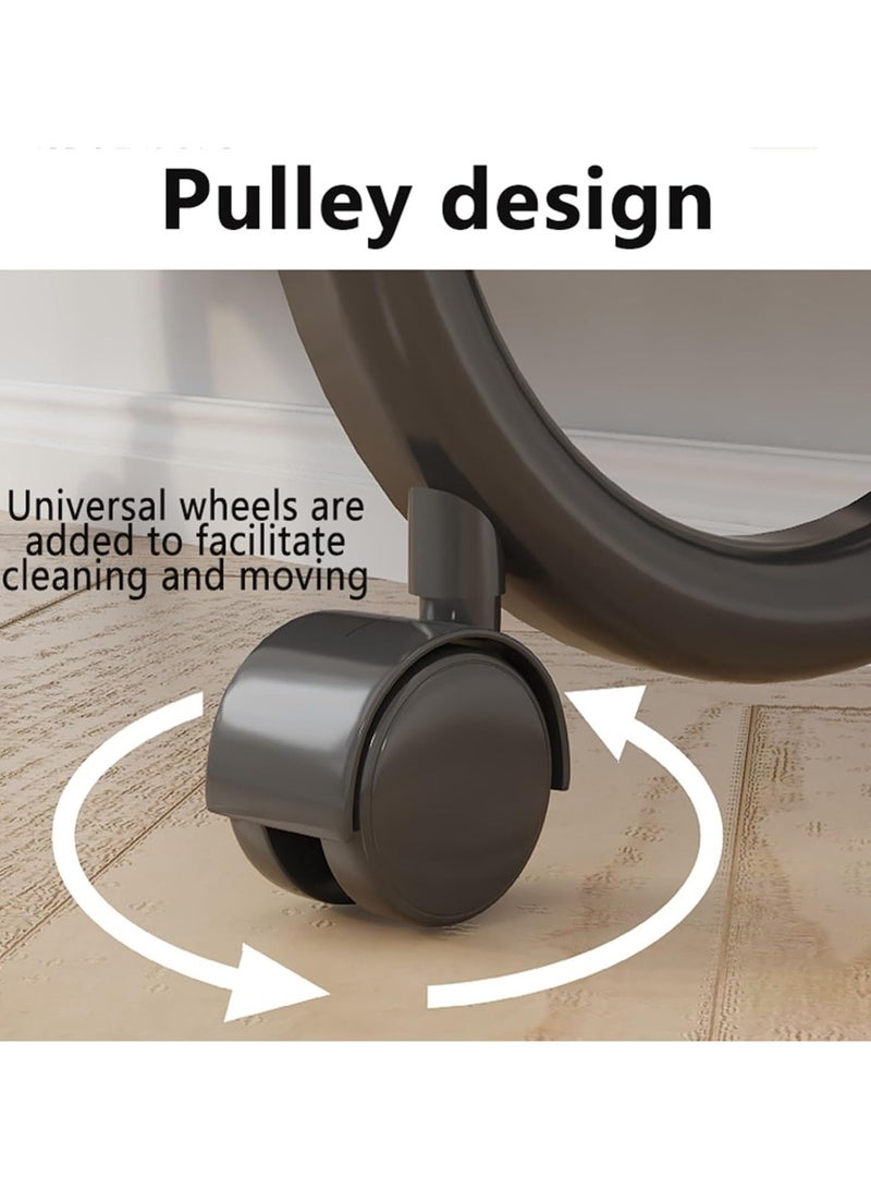 LINGWEI Plastic Shoe Rack with Wheels Portable Multi-Tier Shoe Organizer Mobile Shoe Storage Stand - Image 5