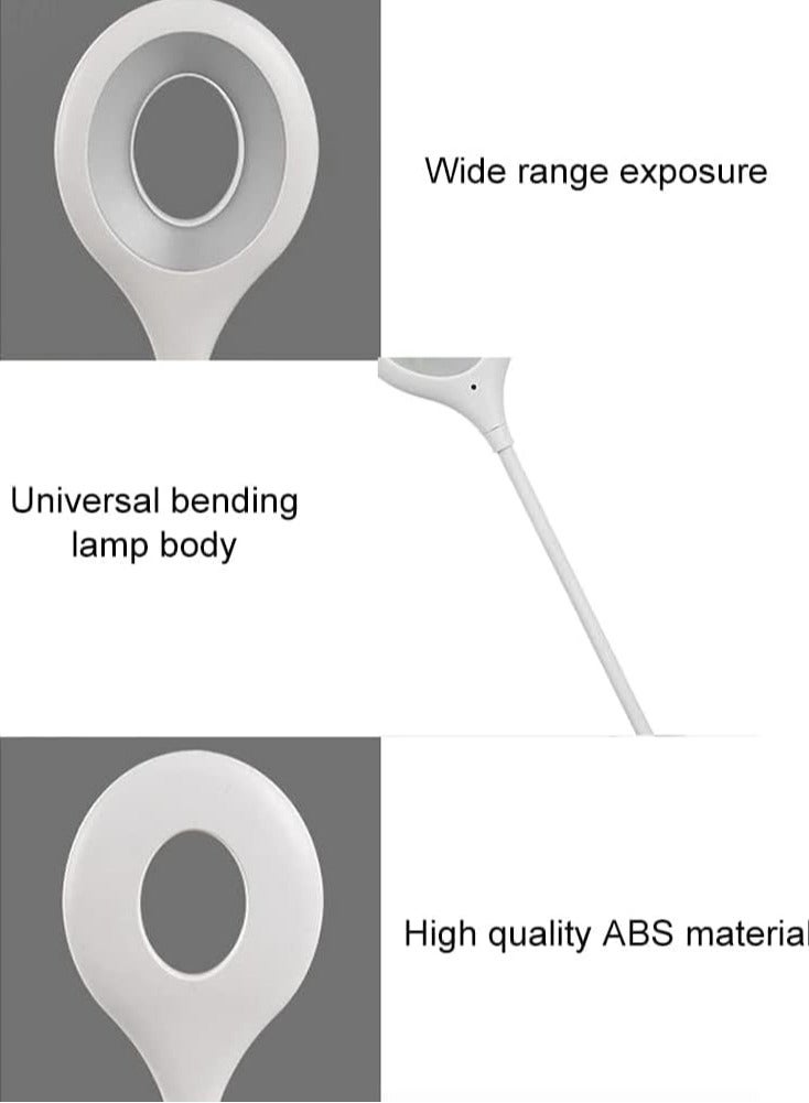 USB LED Lamp with 3 Color Modes, 360° Adjustable Gooseneck, and Dimmable Brightness