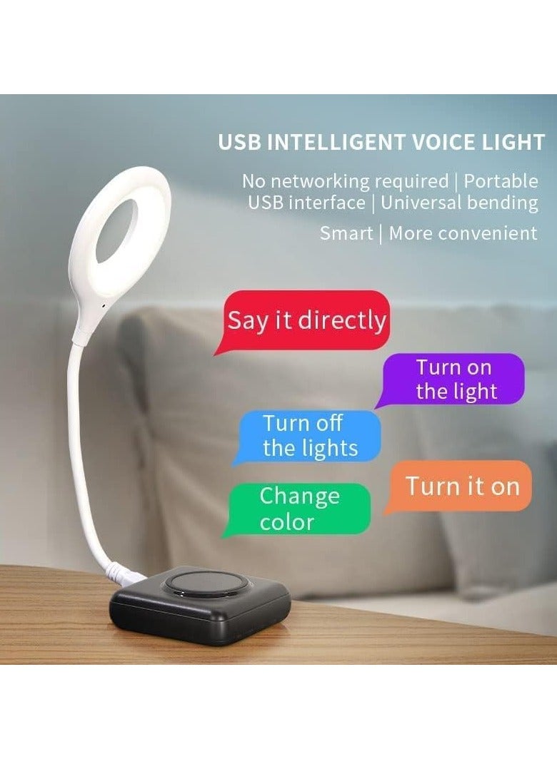 USB LED Lamp with 3 Color Modes, 360° Adjustable Gooseneck, and Dimmable Brightness