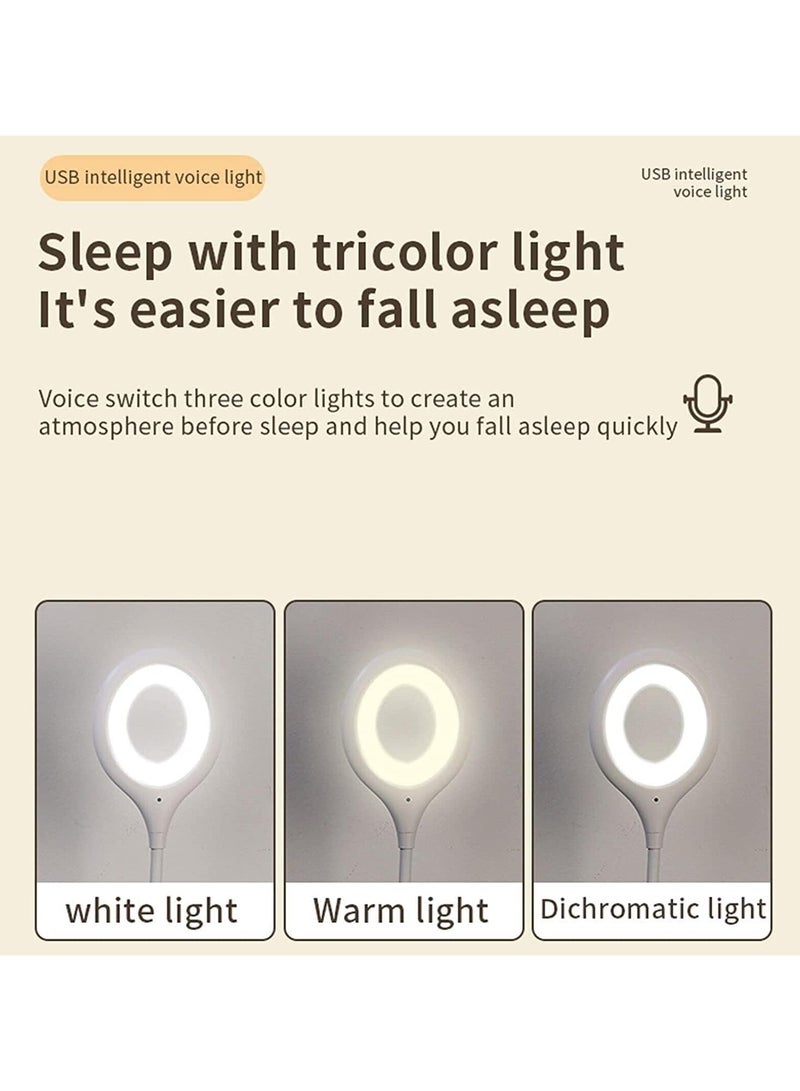 USB LED Lamp with 3 Color Modes, 360° Adjustable Gooseneck, and Dimmable Brightness