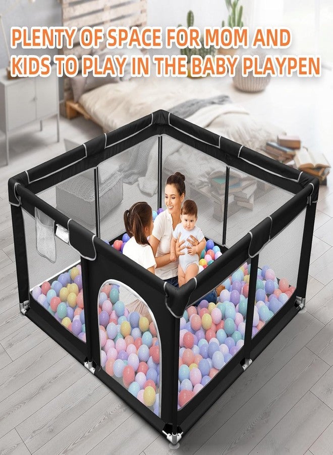 HEVASNEK Baby Playpen with Ball – Portable Play Yard with Breathable Mesh Panels | Toddler Safety Fence for Indoor & Outdoor Use for Babies, Boys & Girls (Multicolour) - Image 3
