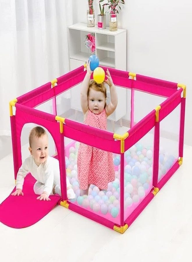 HEVASNEK Baby Playpen with Ball – Portable Play Yard with Breathable Mesh Panels | Toddler Safety Fence for Indoor & Outdoor Use for Babies, Boys & Girls (Multicolour) - Image 5
