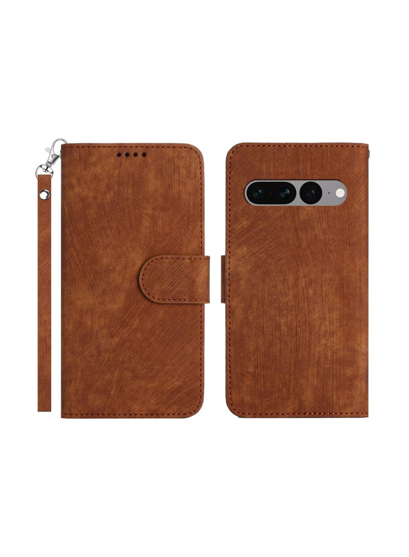 Suteni Magnetic Flip Cover Card Slots Leather Phone Case for Google Pixel - Image 1