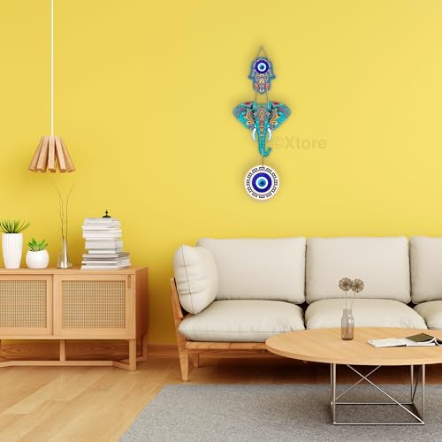 Xtore Decorative Wall Art MDF Wooden Hanger for Living Room | Bedroom | Office | Kitchen | Evil Eye | Nazar Raksha | Modern Art - Pack of 1 - Image 2